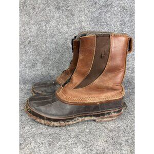 Kenetrek Boots Mens Size 9 Brown Duck Leather Rubber Front Zip YKK Pac Hunting